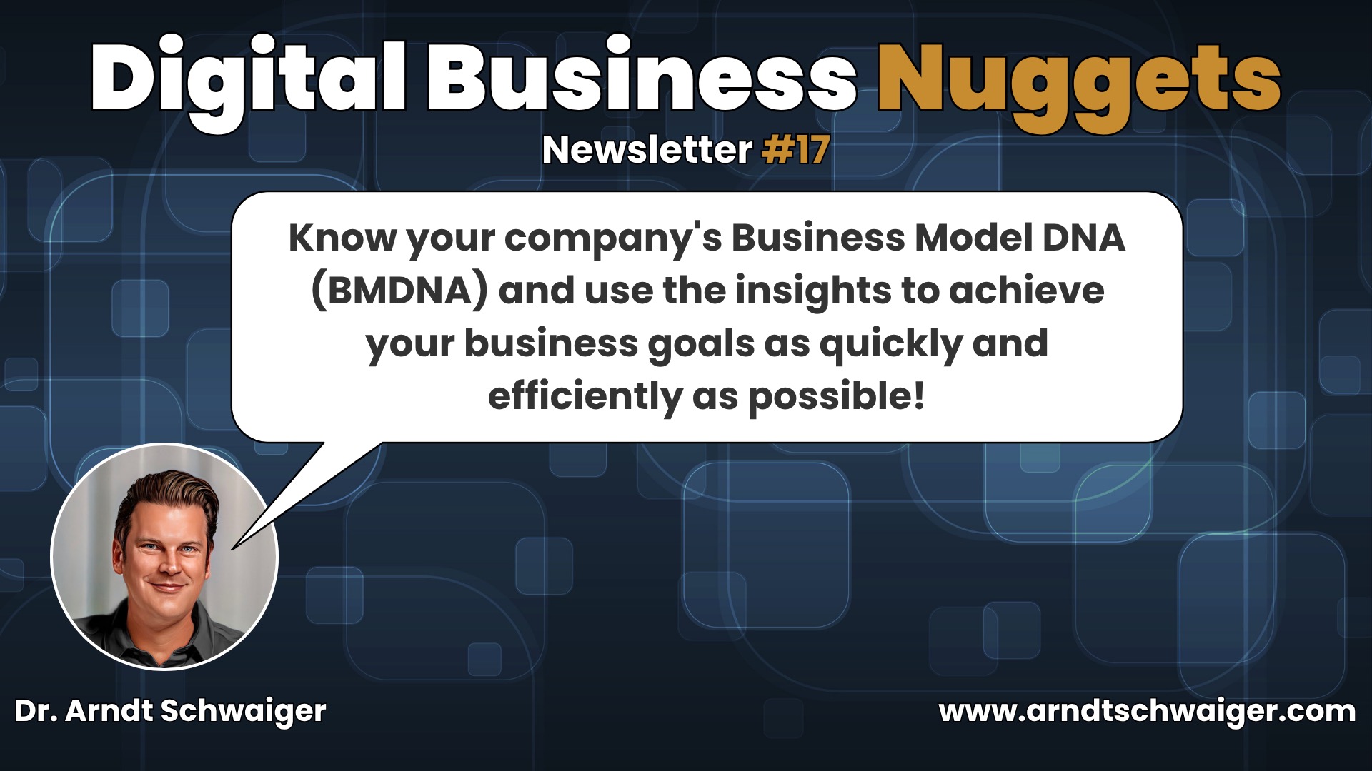 Episode #17: Know your company's Business Model DNA (BMDNA) and use the insights to achieve your business goals as quickly and efficiently as possible!