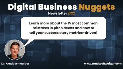 Episode #22: Learn more about the 15 most common mistakes in pitch decks and how to tell your success story metrics-driven!
